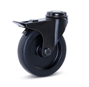 MESO Furniture swivel castor black with brake 100 mm - 90 kg