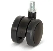 Premium furniture castor, 50mm, PU with a threaded pin 10x15mm