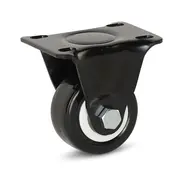 MESO Black PU fixed castor 50 mm - 60 kg