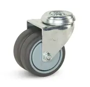 MESO Double swivel castor with central hole - 75mm - 150kg