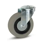 MESO Gray rubber swivel castor 125 mm - 180 kg