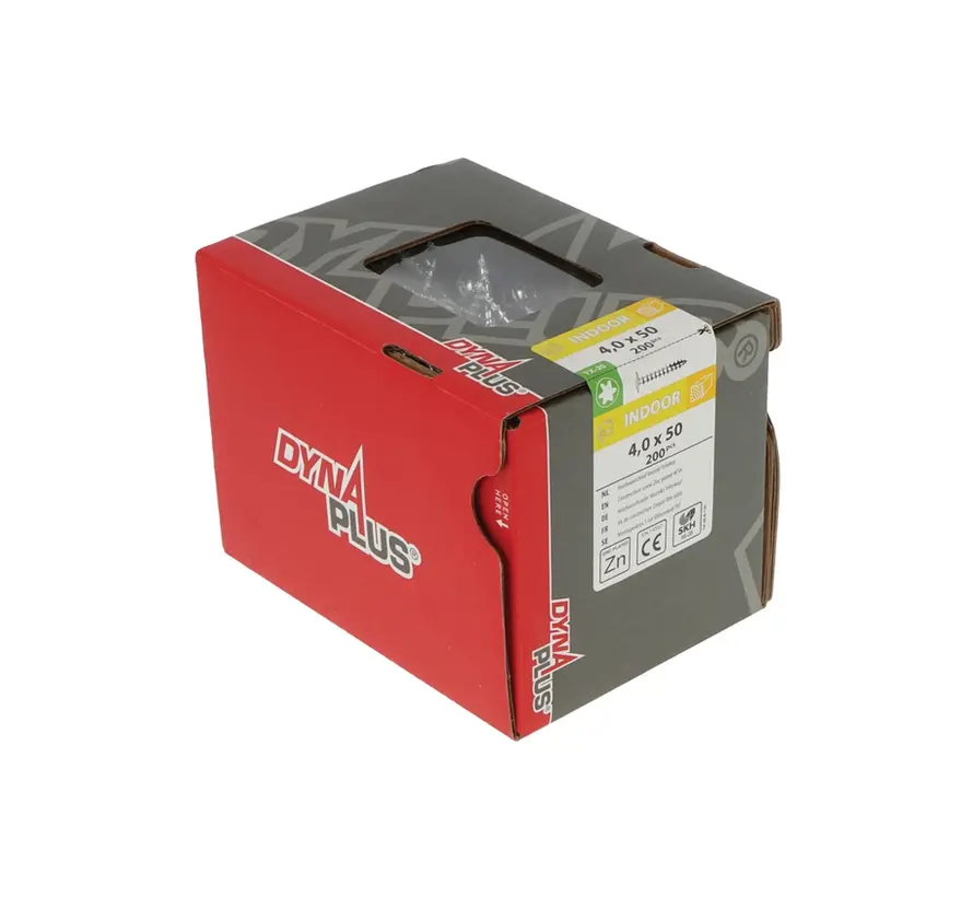 Dynaplus - Torx 20 Counter head screws - 4 x 50mm - Zinc-plated - Fullad (200 pieces)