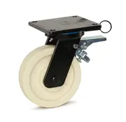 MESO Nylon heavy duty swivel braked castor, with Directional Lock, 200 mm - 1.300 kg