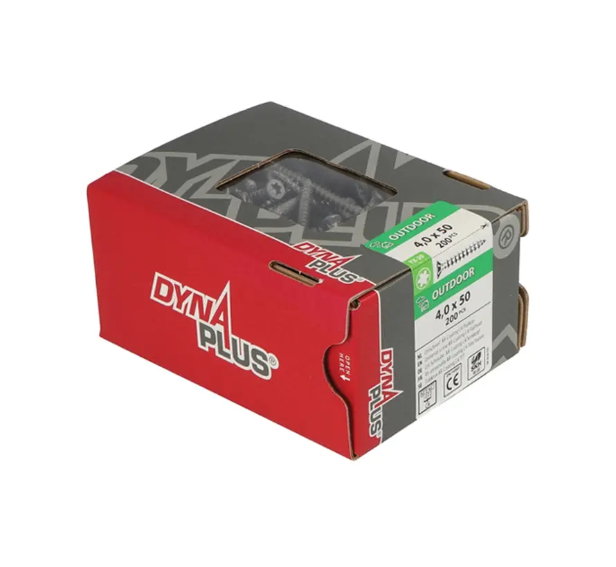 Dynaplus - Uni screws - Torx 20 flat head - 4 x 50mm - AR-Coated - Full thread (200 pieces)