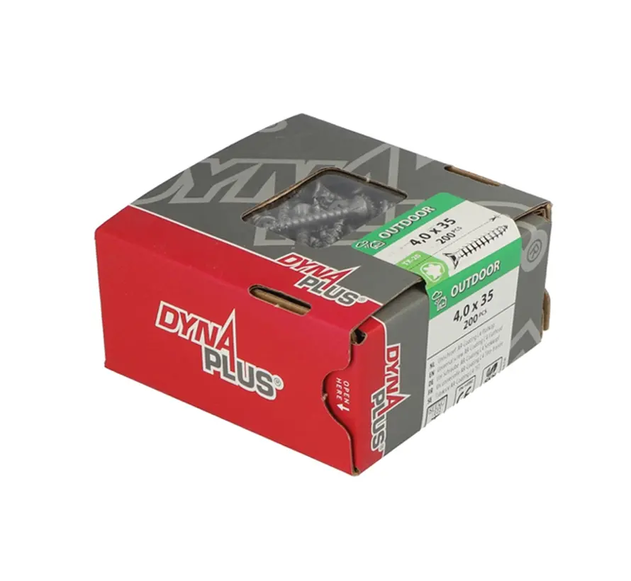 Dynaplus - Uni screws - Torx 20 flat head - 4 x 35mm - AR-Coated - Full thread (200 pieces)