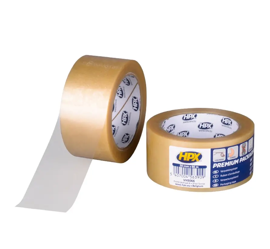 Packaging tape Premium - Transparent - 50mm x 66m