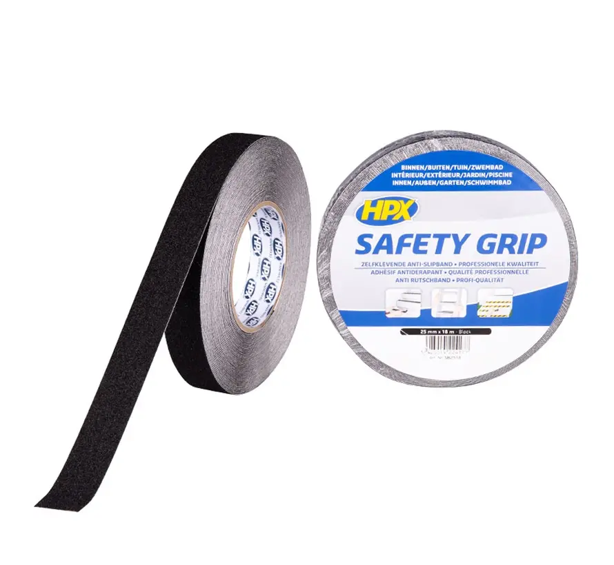 Anti-slip tape - Black - 25mm x 18m