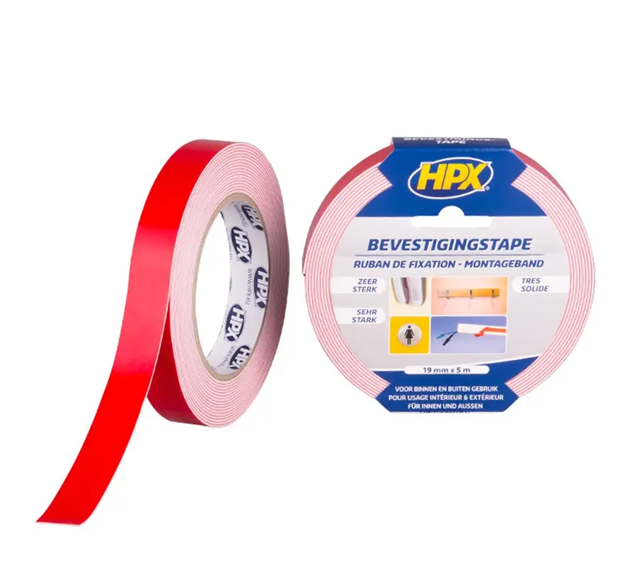 Mirror fixing tape - White - 19mm x 5m