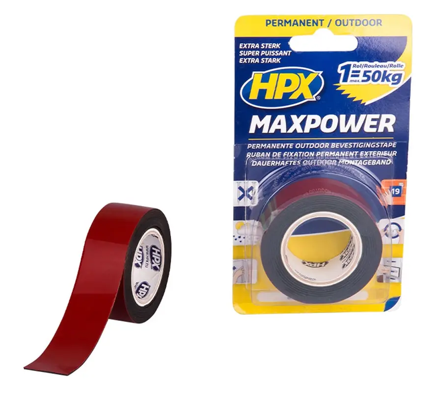 Max Power Outdoor fixing tape - Black - 25mm x 1.5m
