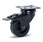 MESO Furniture swivel castor black with brake 50 mm - 40 kg