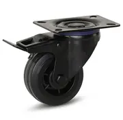 MESO Rubber swivel braked castor 80 mm - 60 kg