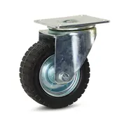 MESO Wide rubber swivel castor - 200mm - 600kg