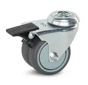 MESO Twin swivel castor with brake 75 mm - 150 kg