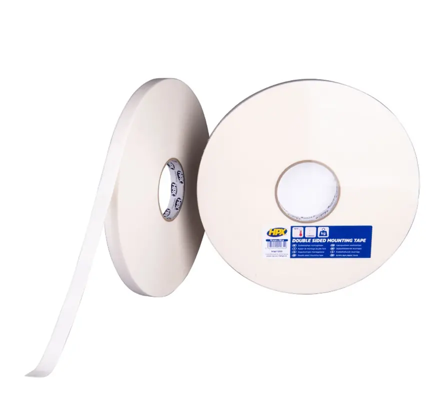 Double-sided fixing tape - White - 19mm x 50m