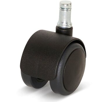 Premium furniture wheel, with cap, 50mm, PU with pin 11x20mm