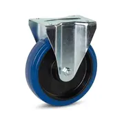 MESO Blue elastic rubber fixed castor 200mm - 350kg