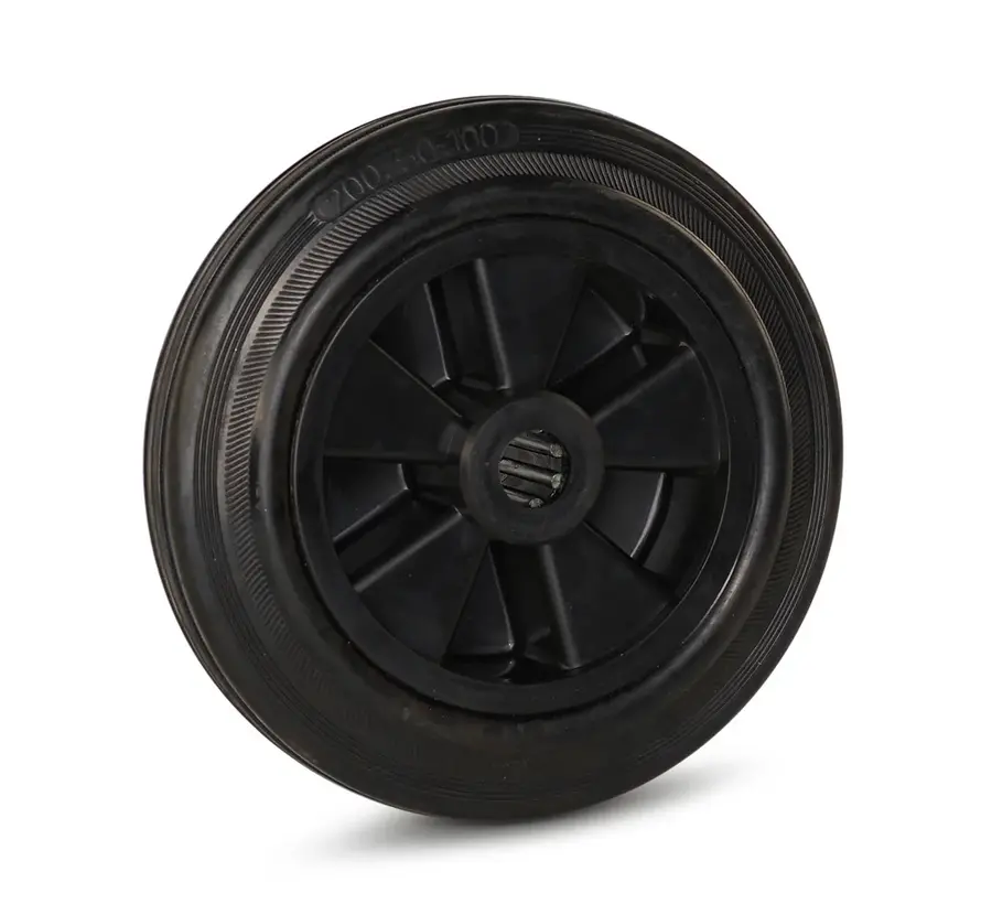 Rubber wheel - 200mm - 200kg
