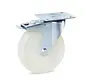 Nylon swivel castor braked with top plate - 200mm - 300kg