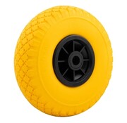 MESO Trolley wheel 3.00-4 - Anti-leak (PU) Yellow/Black, Capacity 125kg