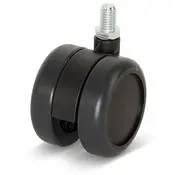 Premium furniture castor, 60mm, PU with threaded pin 10x15mm