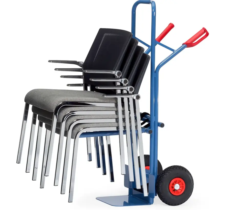 Fetra Chair trolley Pneumatic tyres 260 x 85 mm - Arms retractable
