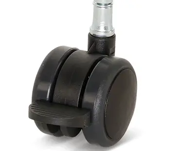 Premium furniture castor, 50mm, PU braked, pin 11x20mm