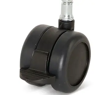 Premium furniture castor, 60mm, PU braked, pin 11x20mm