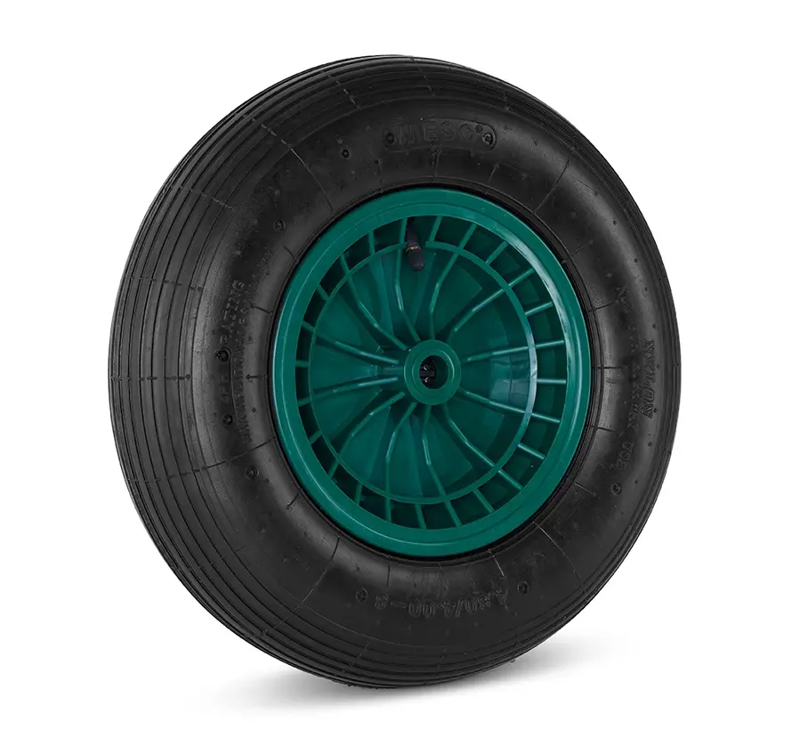 Wheelbarrow wheel Air tyre 390mm diameter, Load capacity 200kg, INCLUDING 130mm AS