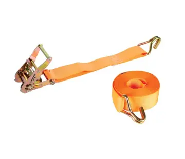 Ratchet tensioning strap + hooks - Max. 1000kg - 9m x 50mm