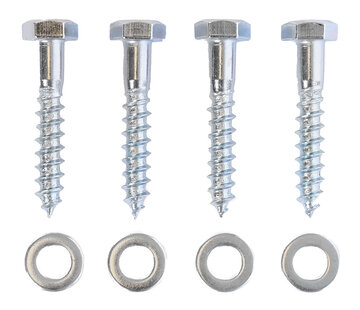MESO Mounting set M6 - 4x Wood threaded bolt - 4x Washer