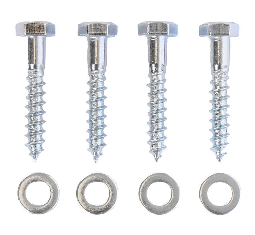 Mounting set M6 - 4x Wood threaded bolt - 4x Washer