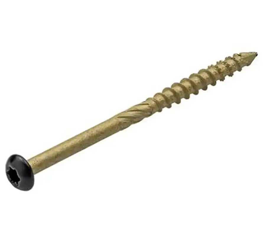 Dynaplus - Gable and pot deck screws - Torx 20 - 4.5 x 80mm - AR-Bronze - Black head - CK (200 pieces)