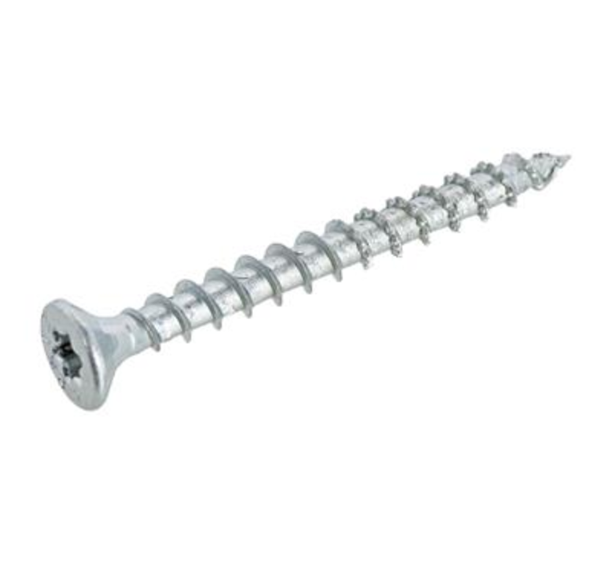 Dynaplus - Uni screws - Torx 10 flat head - 3 x 20mm - Zinc-plated - Gold thread (200 pieces)