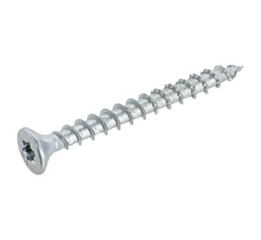 Dynaplus - Uni screws - Torx 10 flat head - 3 x 35mm - Zinc-plated - Gold thread (200 pieces)