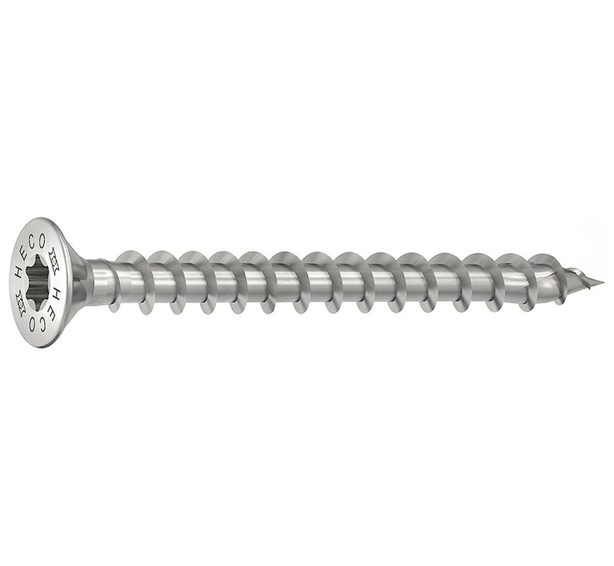 Heco Topix-Plus - Stainless A2 Screws - Hecodrive flat countersunk head - 4 x40mm - Solid threads (200 pieces)
