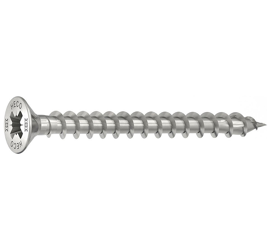 Heco Topix-Plus - Stainless A2 Screws - Pozidrive flat countersunk head - 4 x40mm - Solid threads (200 pieces)