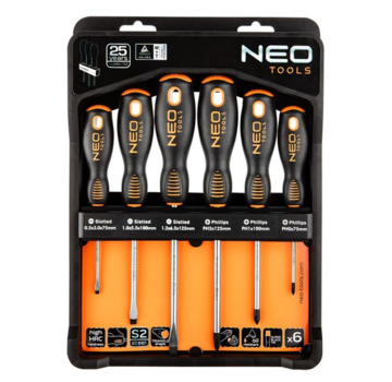 Neo - Screwdriver set - 6-piece in holder