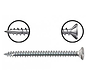 Pozidrive2 Chipboard screws cutting point - 4x70mm - Partial thread - Zinc-plated (200 pieces)