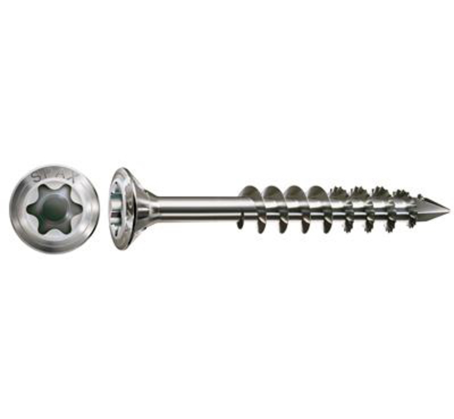 Spax - Gable and fence screws - Torx 20 Lens head - 4.5 x 40mm Partial thread - stainless steel (200 pieces)