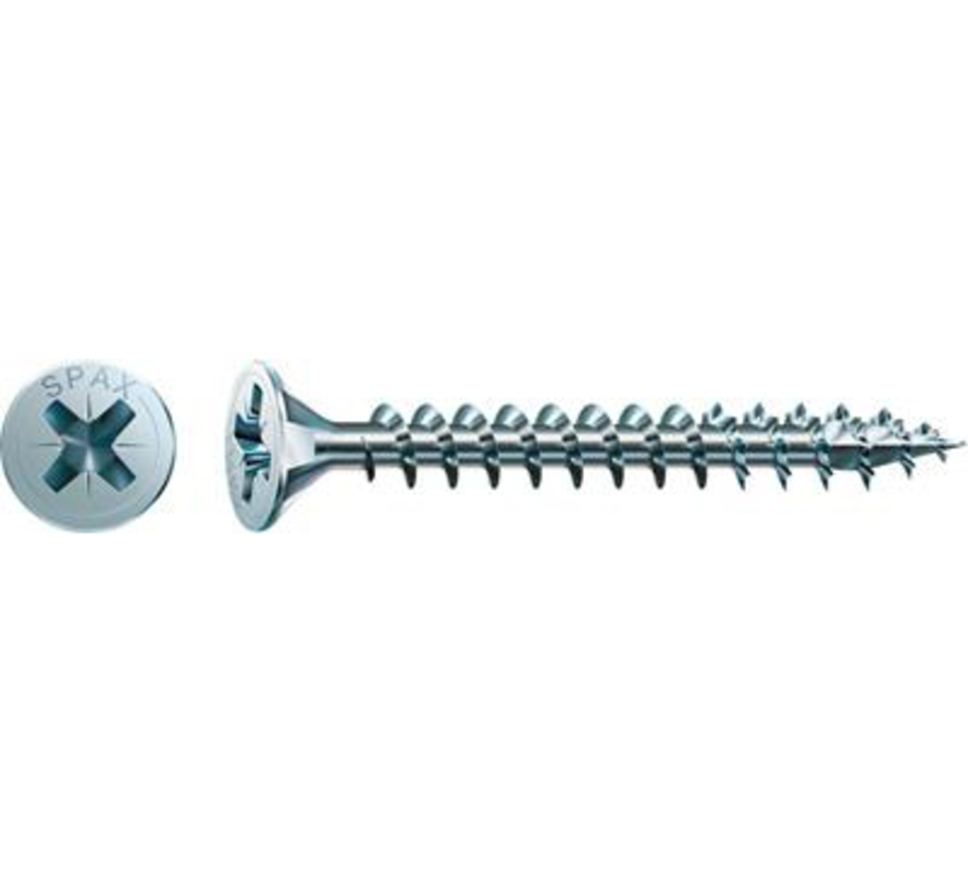Spax - Chipboard screws - Pozidrive 2 Flathead - 4 x 16mm - Solid thread - WIROX (200 pieces)