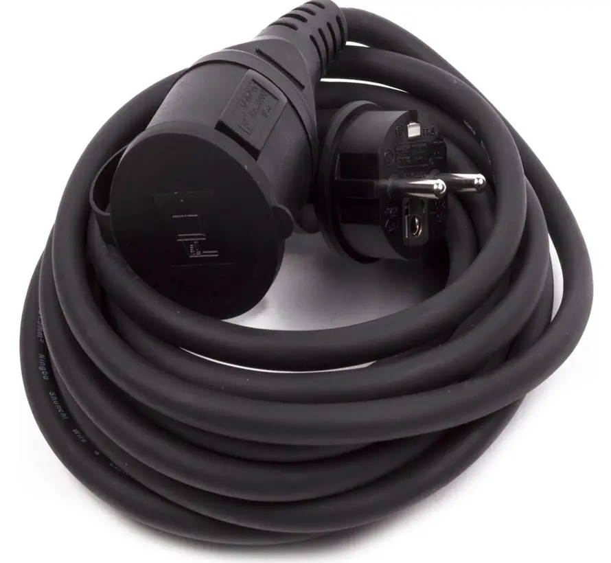Extension cord - RA 3 x 1.5 - 5 Metres - Rubber