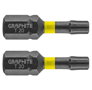 GRAPHITE Graphite - IMPACT - Screw bit box - TX20 - 25mm (20 pieces)