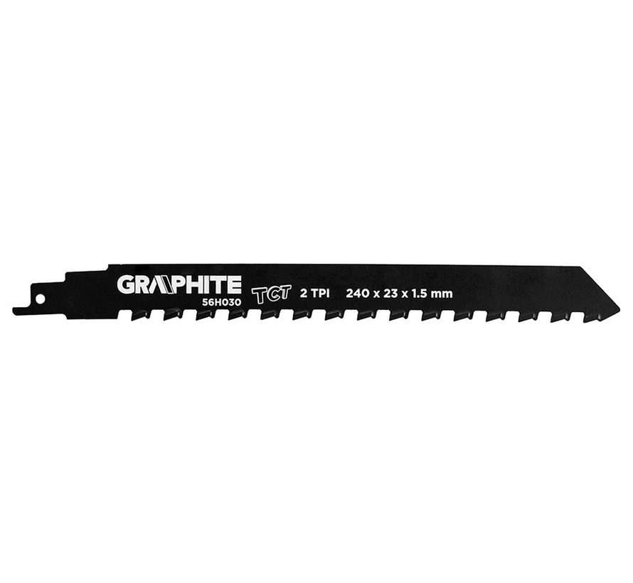 Graphite - Reciprocating saw blades - 2 TPI - 240x23x1.5mm (2 pieces)