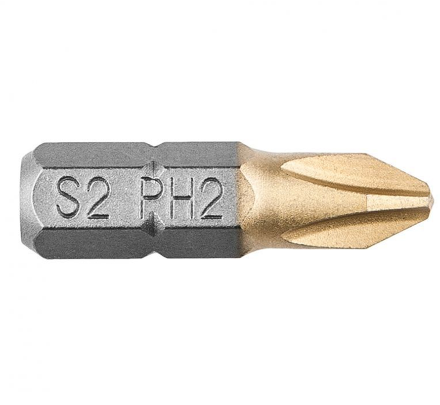 Graphite - Screw bits - 1/4" PH2 - 25mm - TIN (2 pieces)