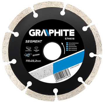 GRAPHITE Graphite - Segment - Diamond wheel - 115x22.2x8.0x2.1mm