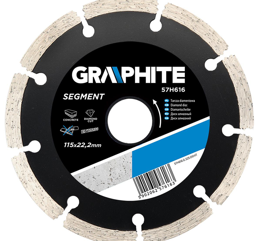 Graphite - Segment - Diamond wheel - 115x22.2x8.0x2.1mm