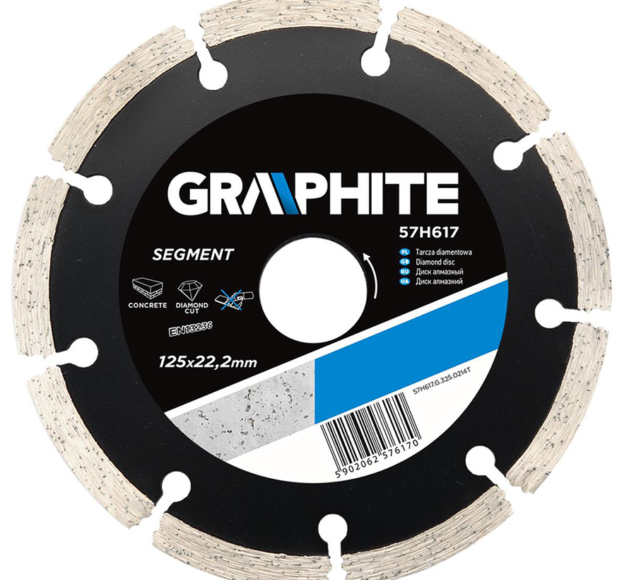 Graphite - Segment - Diamond wheel - 125x22.2x8.0x2.2mm