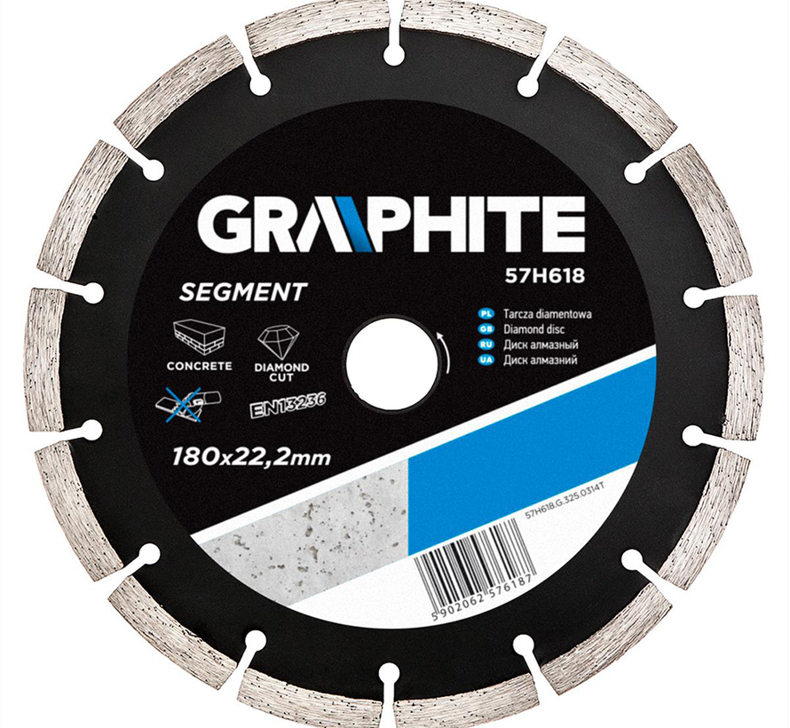 Graphite - Segment - Diamond disc - 180x22.2x8.0x2.5mm