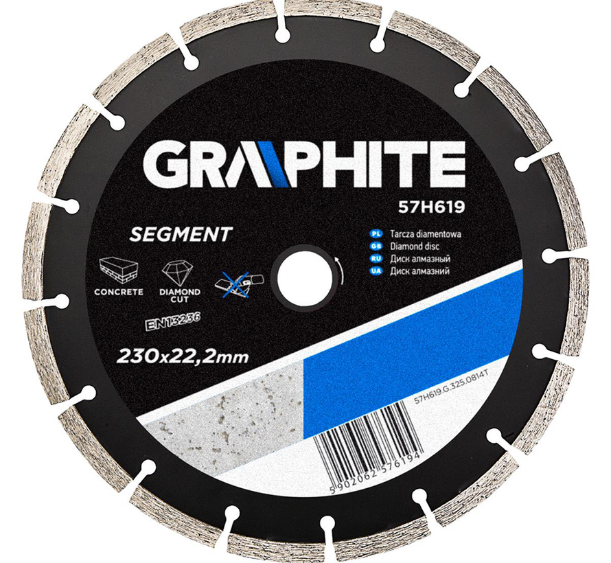 Graphite - Segment - Diamond disc - 230x22.2x8.0x2.7mm