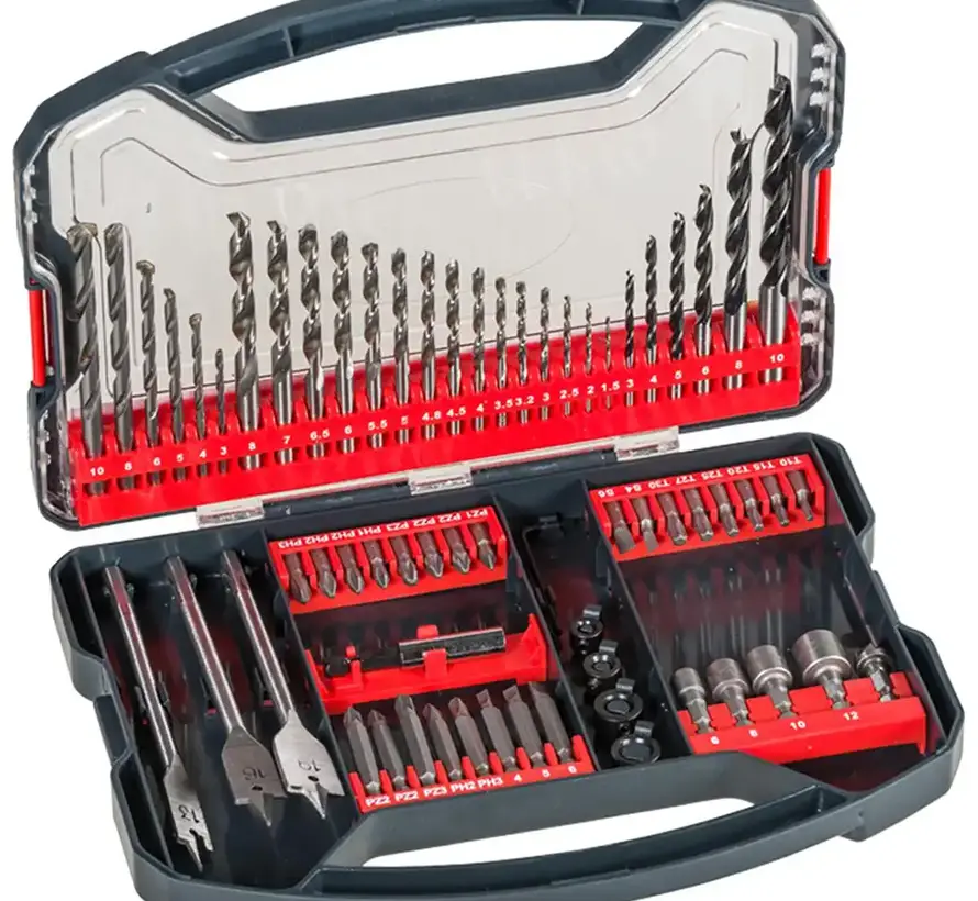 Kwb - Bit and drill set - 62 pieces in hard case